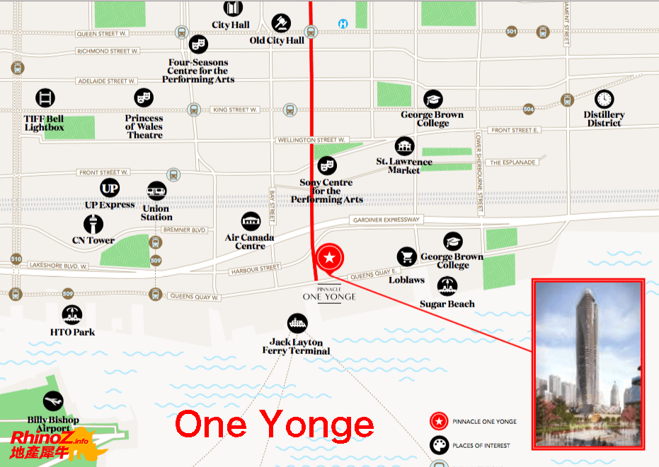 OneYonge Map 多伦多地产犀牛团队