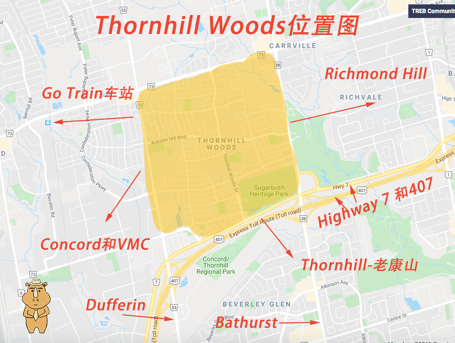ThornhillWoods Location 多伦多地产犀牛团队