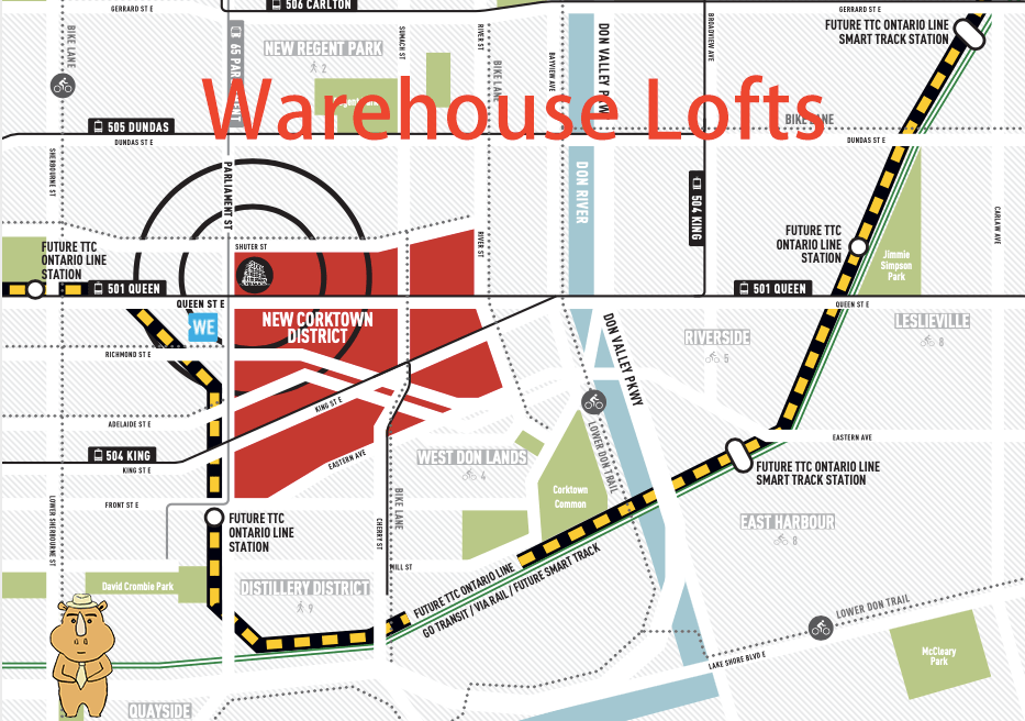 WarehouseLofts map 多伦多地产犀牛团队