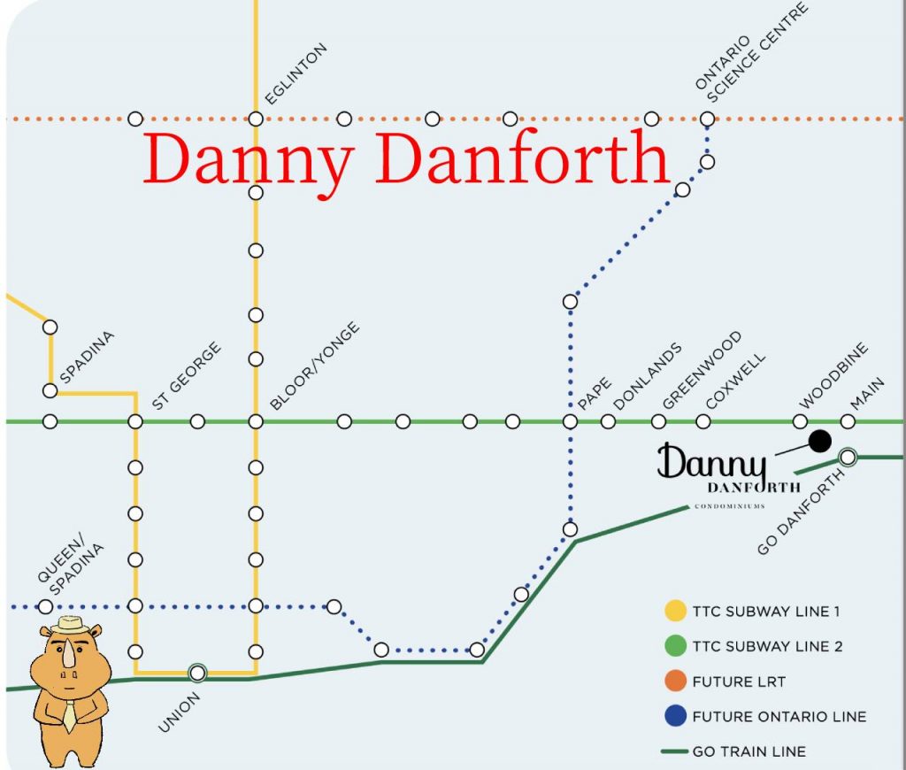 Danny Danforth Map 多伦多地产犀牛团队