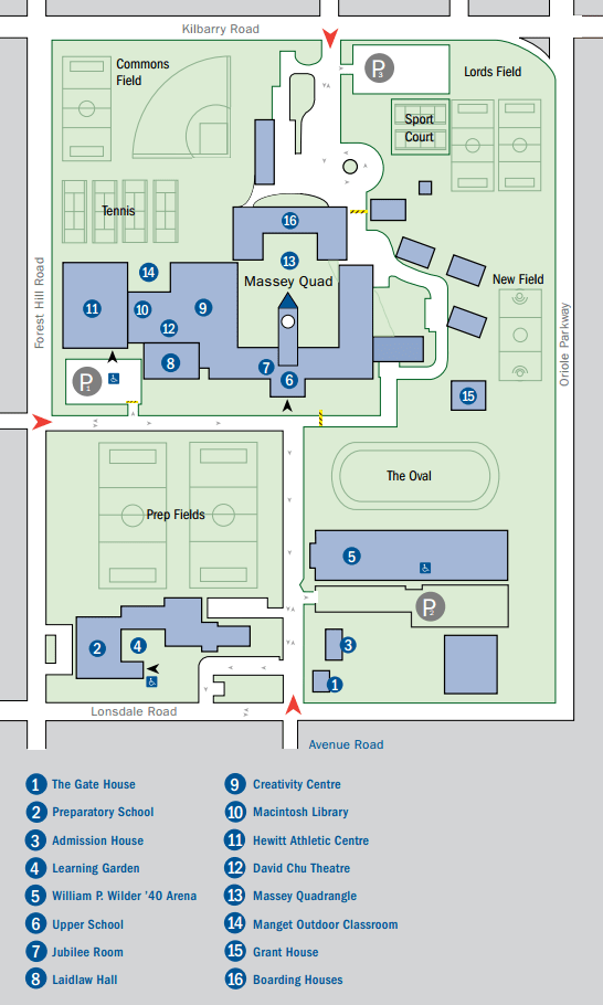 Upper Canada College -map