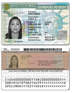 Government issued photo identification method green card lasercard small 地产犀牛团队