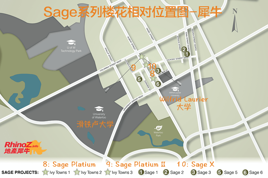 Sage系列楼花相对位置图 多伦多地产犀牛团队